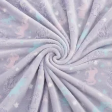 پتو مسافرتی 1 نفره مدل شب نما طرح یونیکورن سایز 160×220 سانتی متر