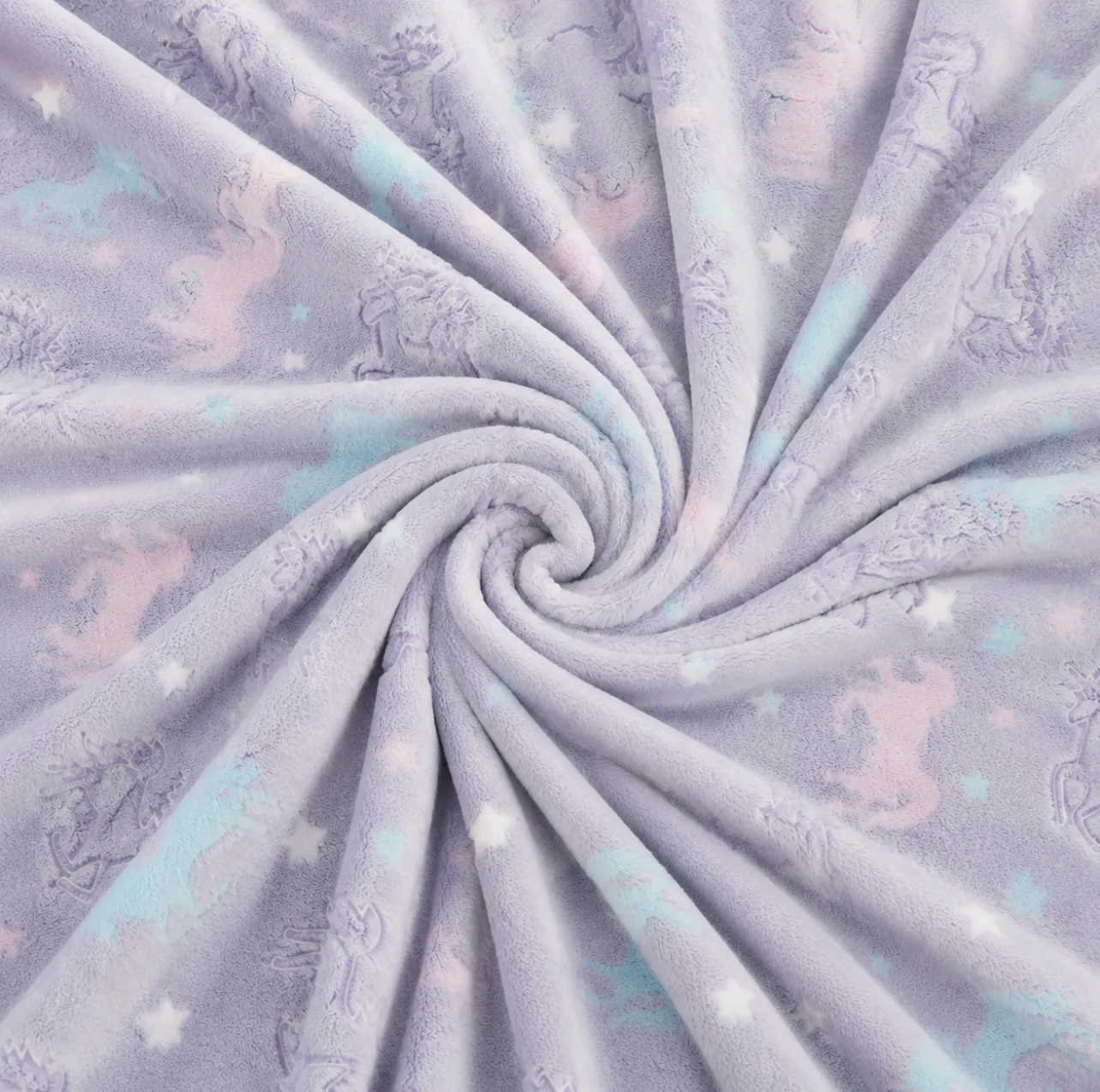 پتو مسافرتی 1 نفره مدل شب نما طرح یونیکورن سایز 160×220 سانتی متر