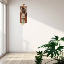 لوستر دیواری مدل چوب راش کد 06