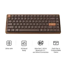 کیبورد گیمینگ کیکورن مدل K3 Max All-Wood Special Edition Brown Switch