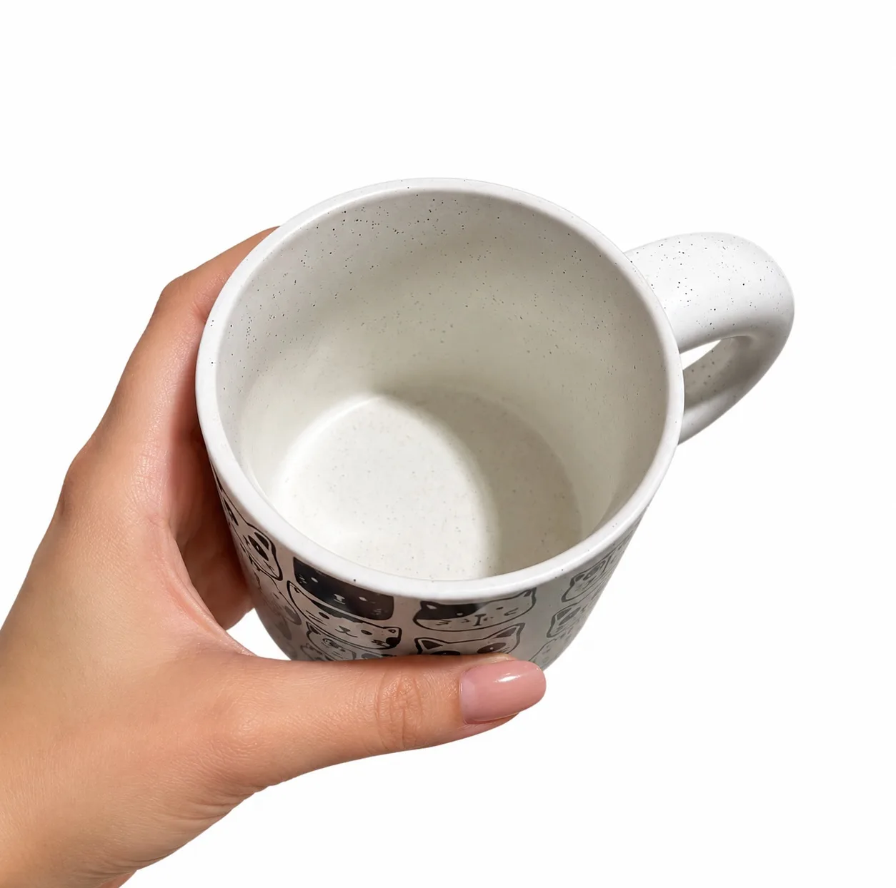 ماگ مدل سرامیکی دسته دوناتی cat soosoo09 طرح گربه
