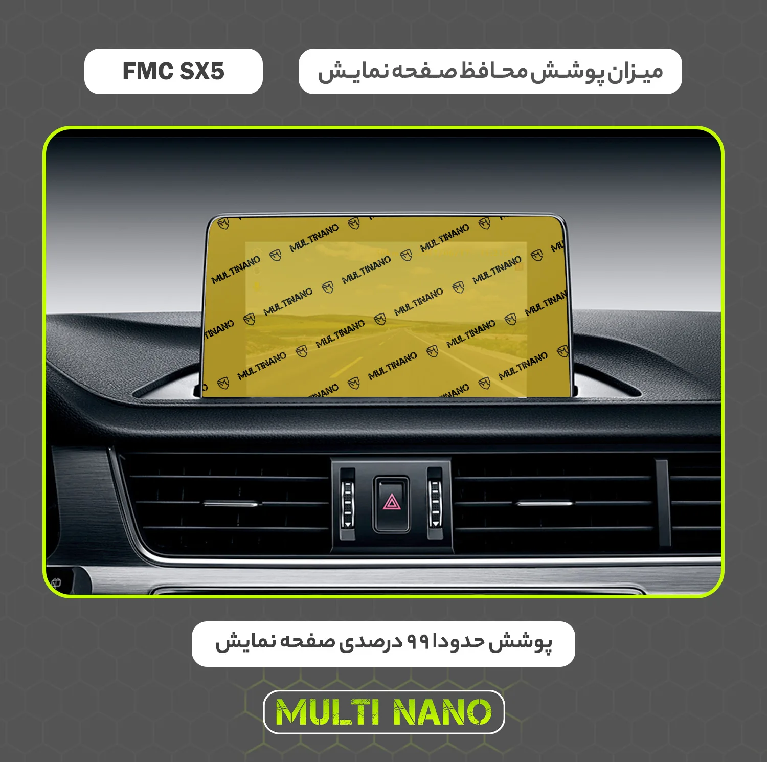محافظ صفحه نمایش خودرو مولتی نانو مدل X-S1N مناسب برای اف ام سی SX5
