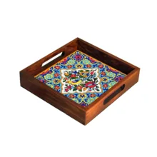 سینی دسته دار مدل A1.2.20 سایز 22 × 22 سانتیمتر