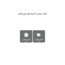 سرویس چای خوری 12 پارچه چینی زرین ایران سری کواترو مدل فلورانس کد012