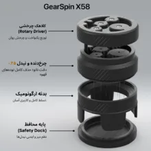 نیدل قهوه مدل چرخشی با چرخ دنده سایز 58