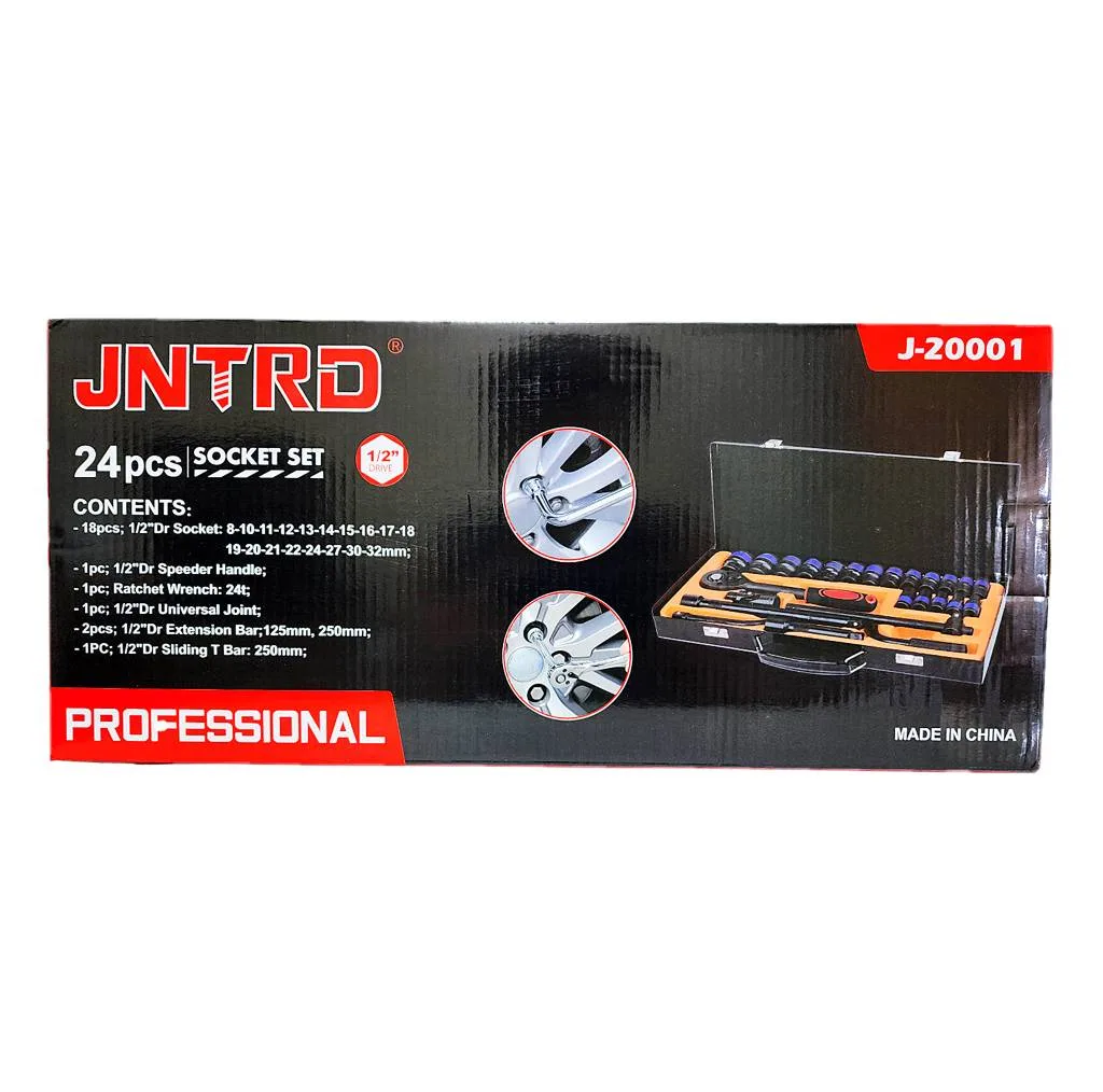 آچار بکس جی ان تی آردی مدل J-20001 مجموعه 24 عددی
