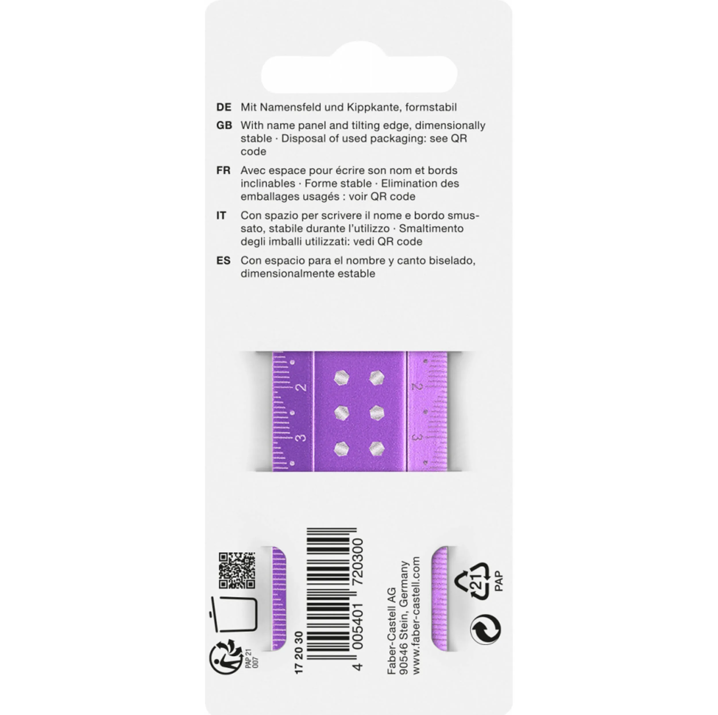 خط کش 30 سانتی متری فابر کاستل مدل Sparkle