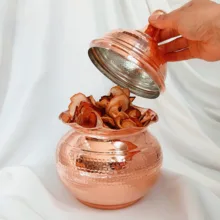 آجیل خوری مسی مدل لاله کد ZH283.2