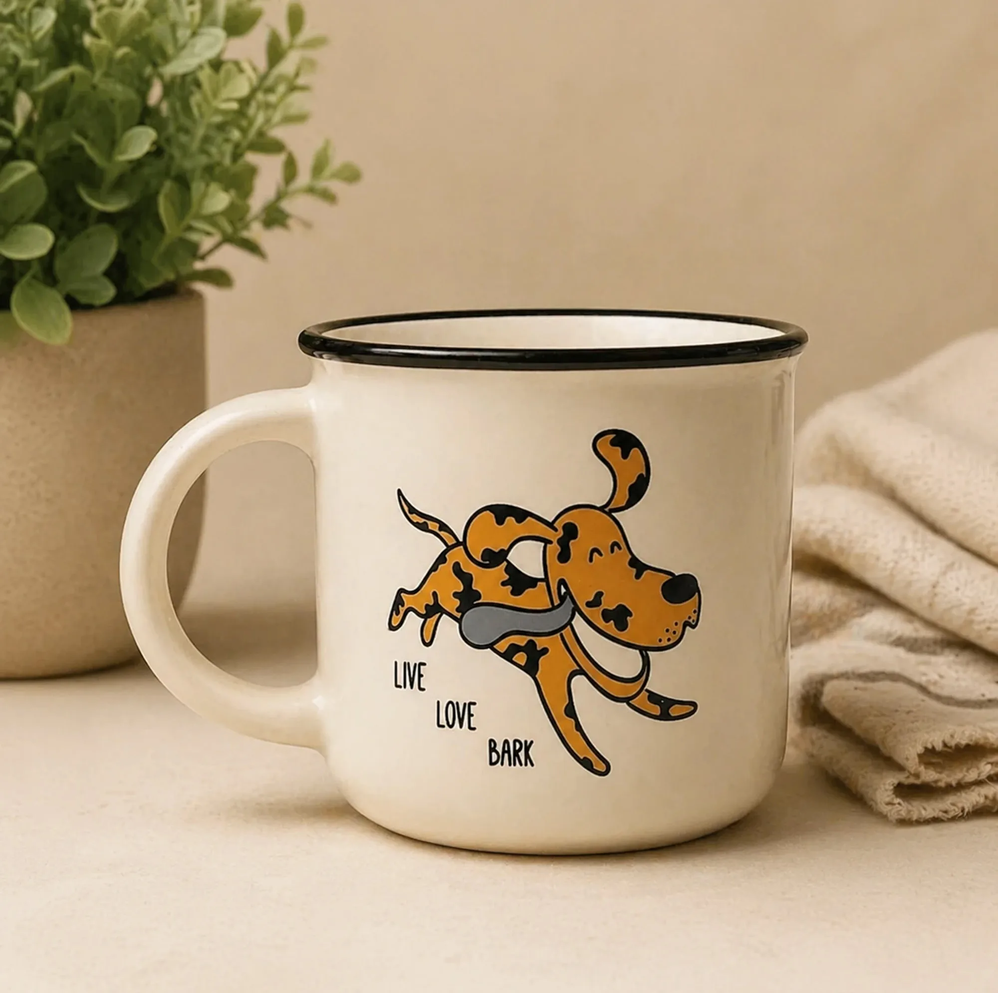 ماگ طرح هاپو مدل I love dogs مجموعه 4 عددی