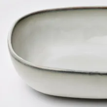 ظرف سرو ایکیا مدل GLADELIG مجموعه 2 عددی با لعاب شنی، ایمن در فر تا 280 درجه سانتی‌گراد و مناسب شستشو در ماشین ظرفشویی