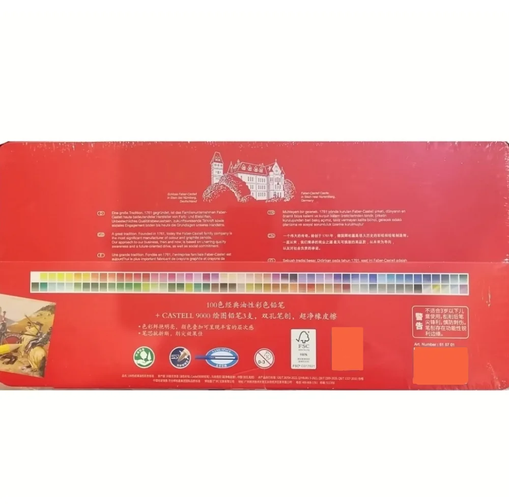 مداد رنگی 100 رنگ فابر کاستل مدل کلاسیک کد 515701
