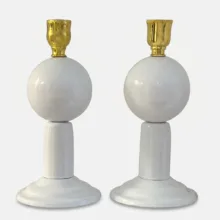 شمعدان نورهام مدل POONY-WHITE مجموعه 2 عددی