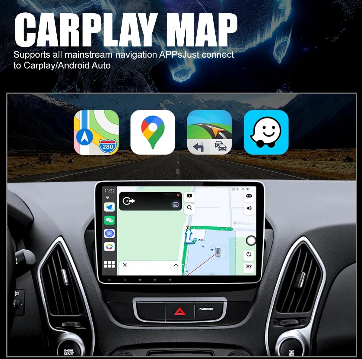 کارپلی و اندروید اتو مدل Carplay/Android Auto به همراه مبدل USB به Type-C