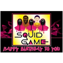بنر تم تولد طرح بازی مرکب مدل Squid Game کد 1091