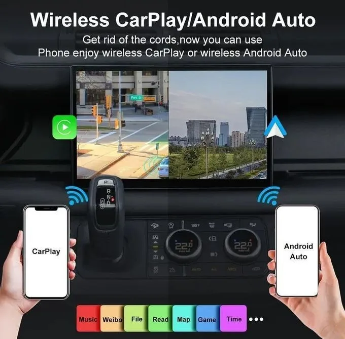 کارپلی و اندروید اتو مدل 2in1 به همراه مبدل USB به USB-C