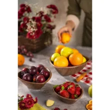 ظرف سرو فرش کیپس طرح چوب مدل مثلث مجموعه 3 عددی