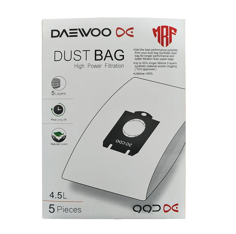 کیسه جاروبرقی دوو مدل espero DVC-LH22R میکرو فیلتر5لایه مناسب جاروبرقی دوو اسپرو بسته 5 عددی