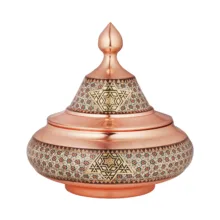 قندان خاتم کاری مدل سفینه