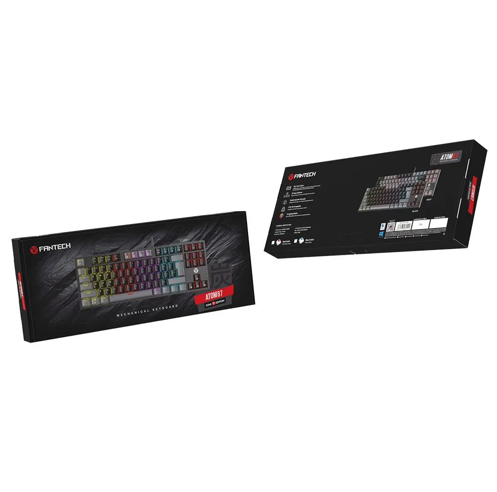 کیبورد گیمینگ فنتک مدل Atom87 MK876V2Blueswitch