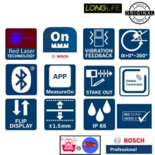 متر لیزری بوش مدل GLM 50-27 C + Red Glass Laser  برد 50 متر