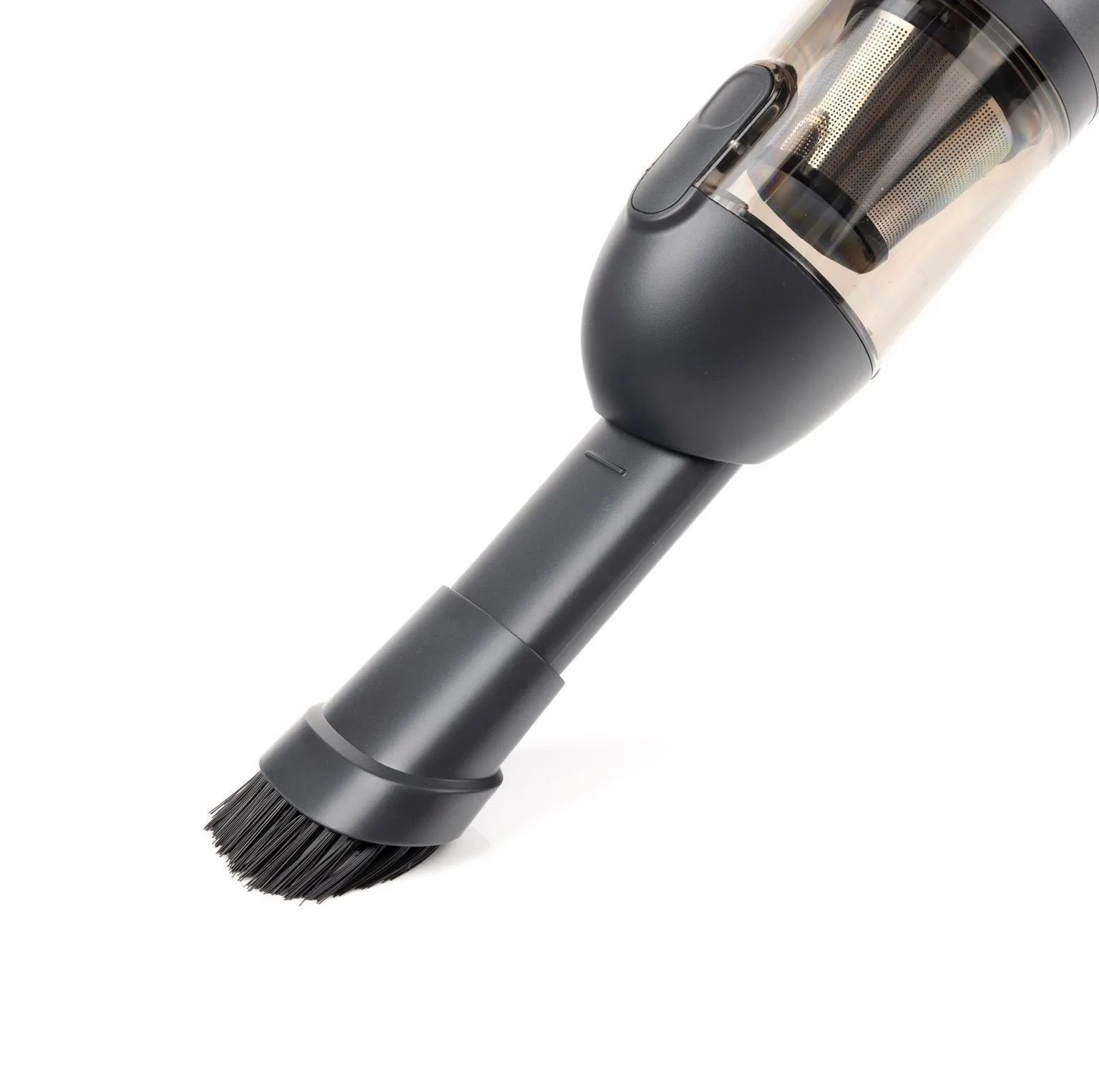 جارو شارژی خودرو هیسکا مدل HR03 با قدرت موتور 120 وات، ظرفیت باتری 2200 میلیآمپرساعت، فیلتر قابل شستشو و مخزن 0.5 لیتری، طراحی سبک و کمصدا با مکش 6 تا 8 کیلوپاسکال و زمان شارژ 3 ساعت