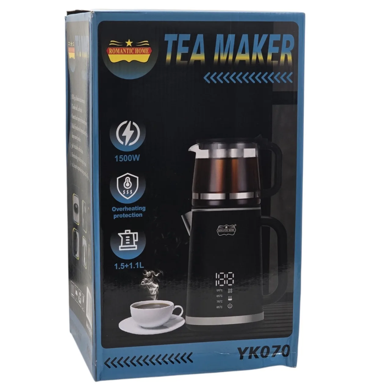 چای ساز روی هم رومانتیک هوم مدل YK070