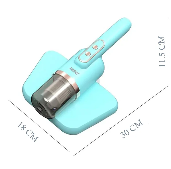 جارو شارژی تخت خواب MDHL مدل UV با مکش قوی، نور UV ضدعفونیکننده، فیلتر HEPA سهگانه، 2 سرعت و باتری شارژی 1200mAh