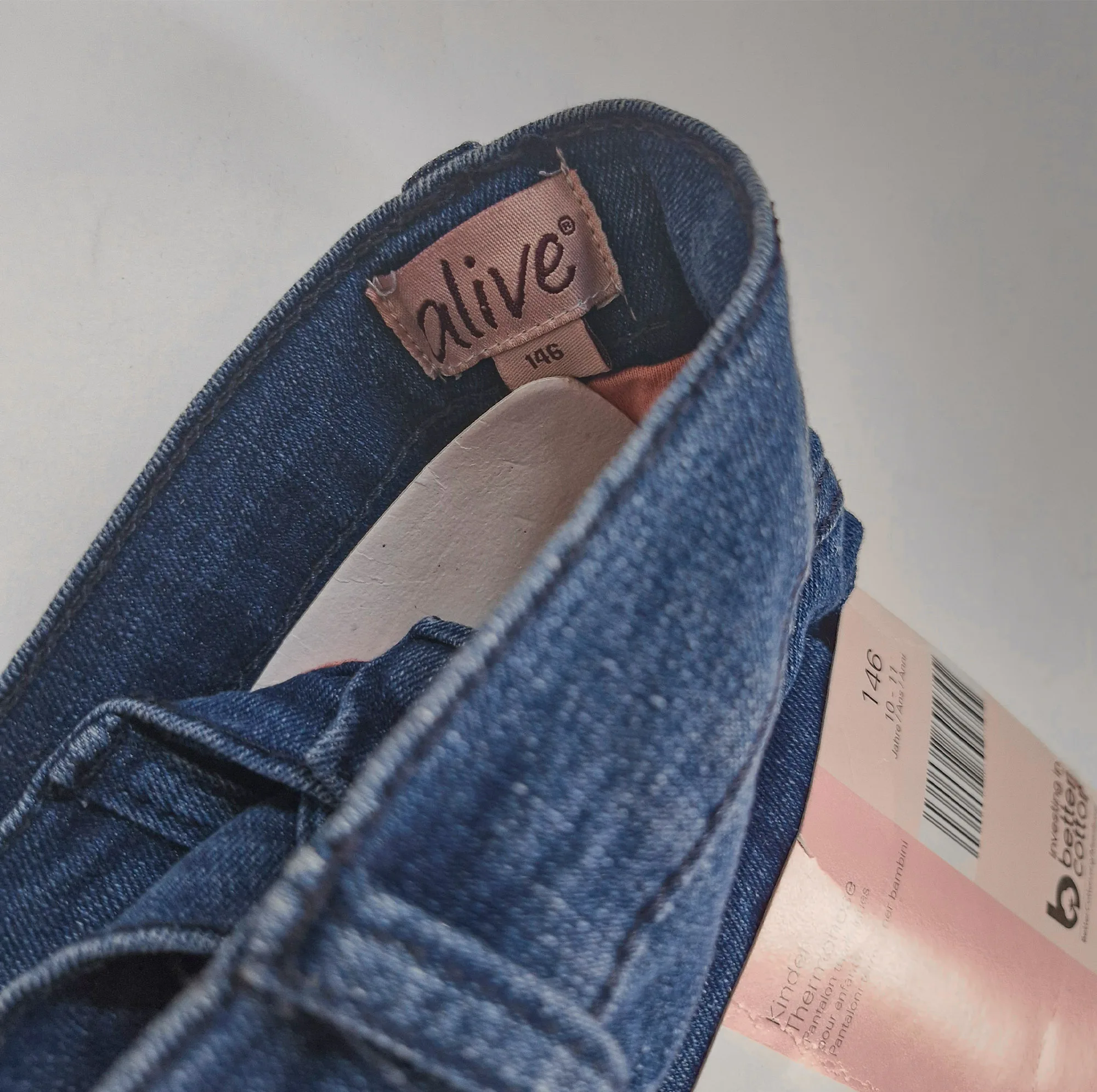 شلوار جین دخترانه الایو مدل SEP-THE35 آستردار