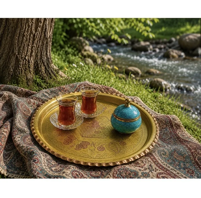 دیس مسی مدل بدون پایه تراش خورده لب شبکه