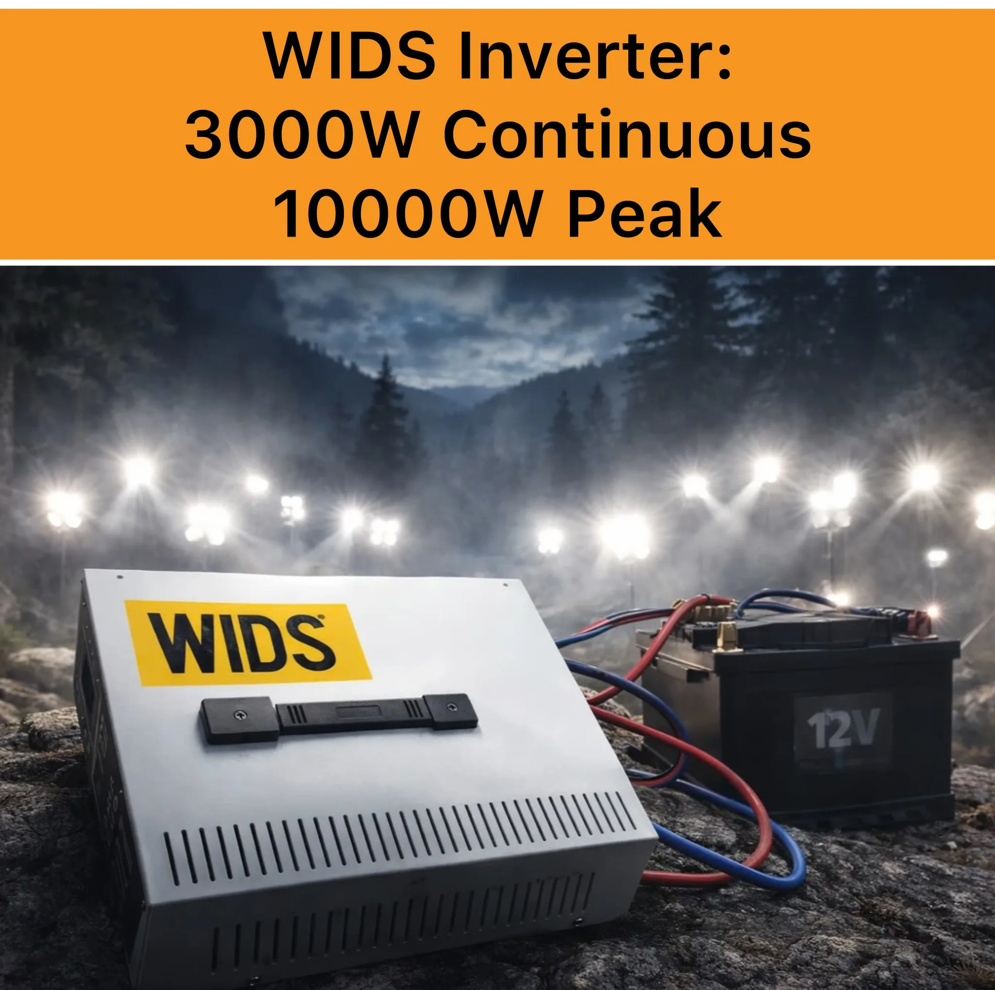 مبدل برق خودرو ویدز مدل12V-TO-220V-3000W