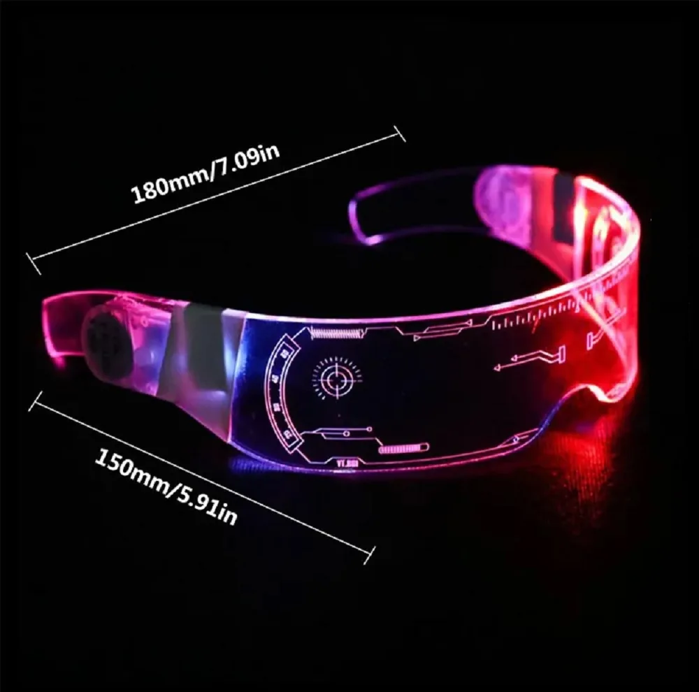عینک مهمانی LED فول فریم اکریلیک کد 007LN18