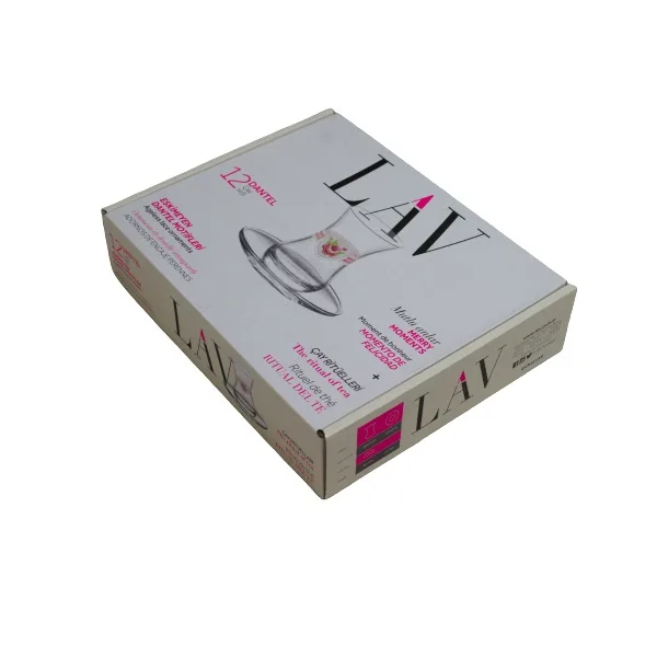 ست فنجان و نعلبکی 12 پارچه لاو مدل DANTEL PEMBES1