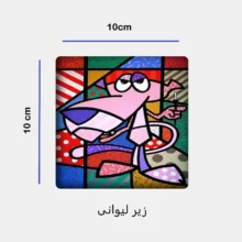 ست ماگ به همراه زیر لیوانی و پد ماوس مدل پلنگ صورتی کد222