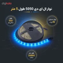 نوار ال ای دی کد 5050 - طول 5 متر