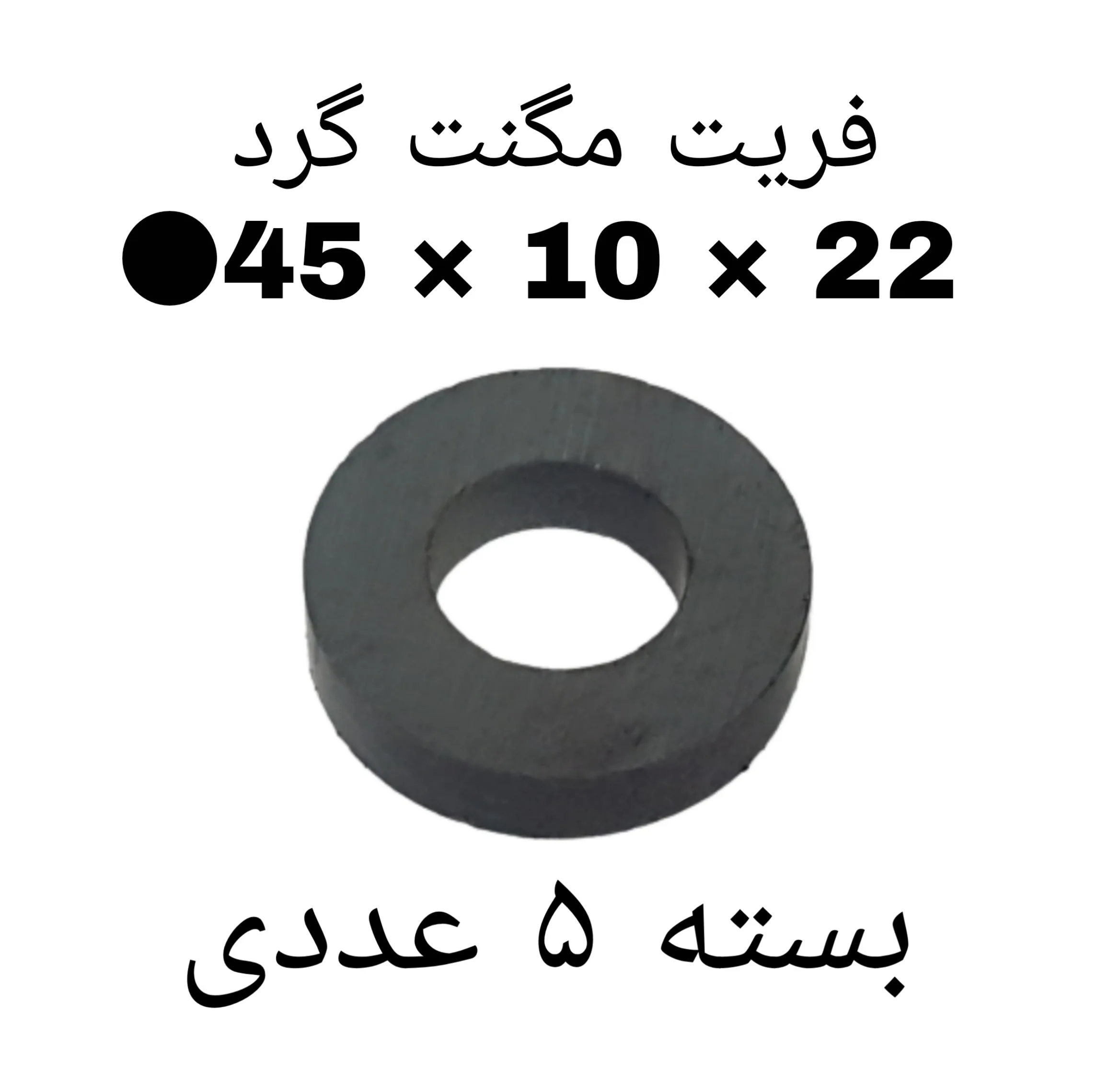 آهن ربا مدل F45-10-22 کد ۱۵۲۴ بسته ۵ عددی