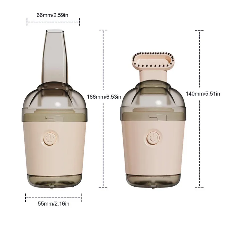 جارو شارژی دستی مدل M33 با باتری 500 میلی‌آمپر ساعت، شارژ از طریق پورت USB، توان موتور 3.5 وات، سری قابل تعویض و ظرفیت مناسب برای تمیز کردن سطوح کوچک و خودرو