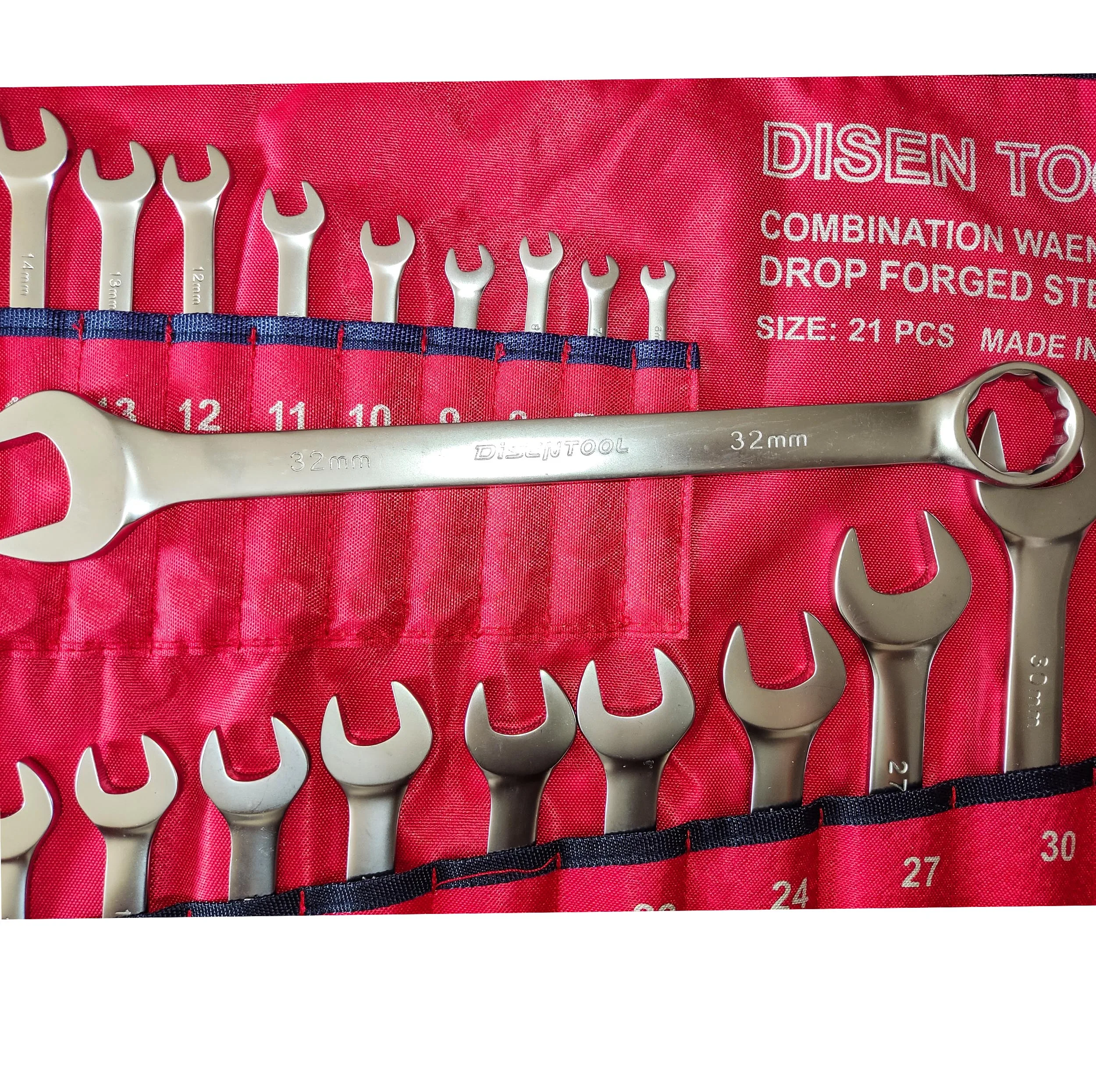 آچار یکسر تخت و یکسر رینگی دیزاین تولز مدل DROP FORGED STEEL 21 PCS مجموعه 21 عددی