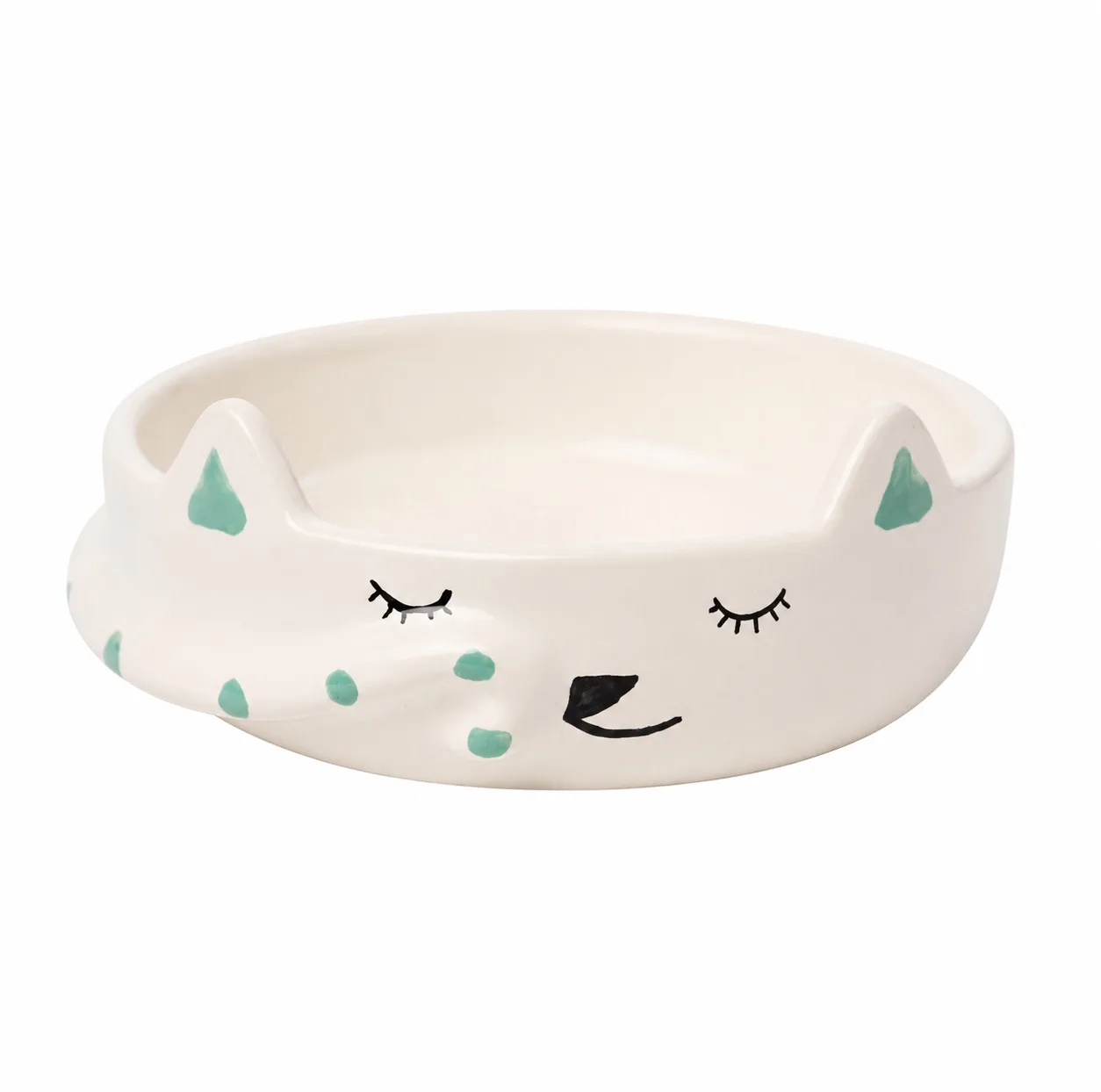 ظرف آب و غذا طرح گربه خوابالو 2