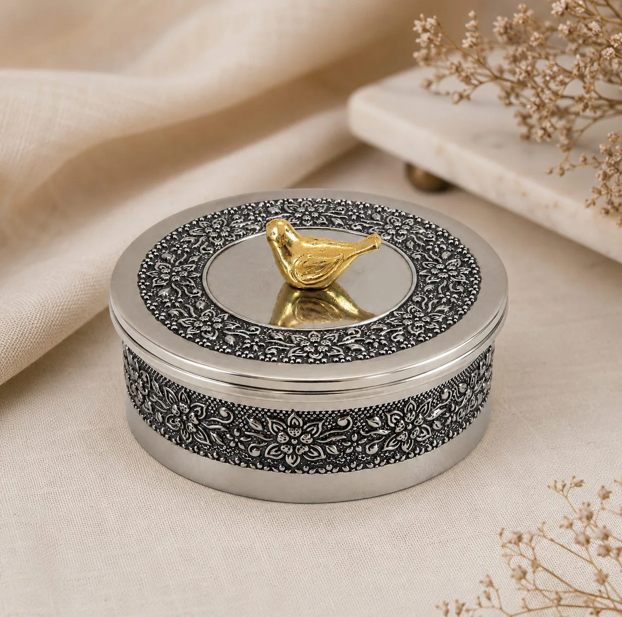 شکلات خوری مسی مدل قلم زنی کد ZH356.12