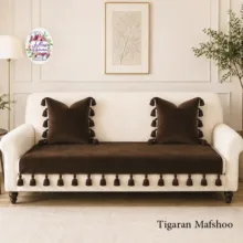 کوسن تیگران مفشوو مدل  BIGMNL سایز 38×38 سانتی متر مجموعه 2 عددی به همراه شال مبل