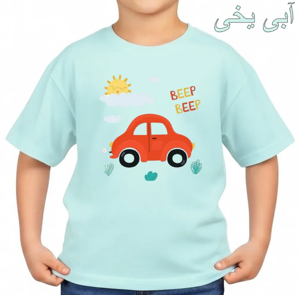 تی‌شرت آستین کوتاه بچگانه مدل ماشین کد v3