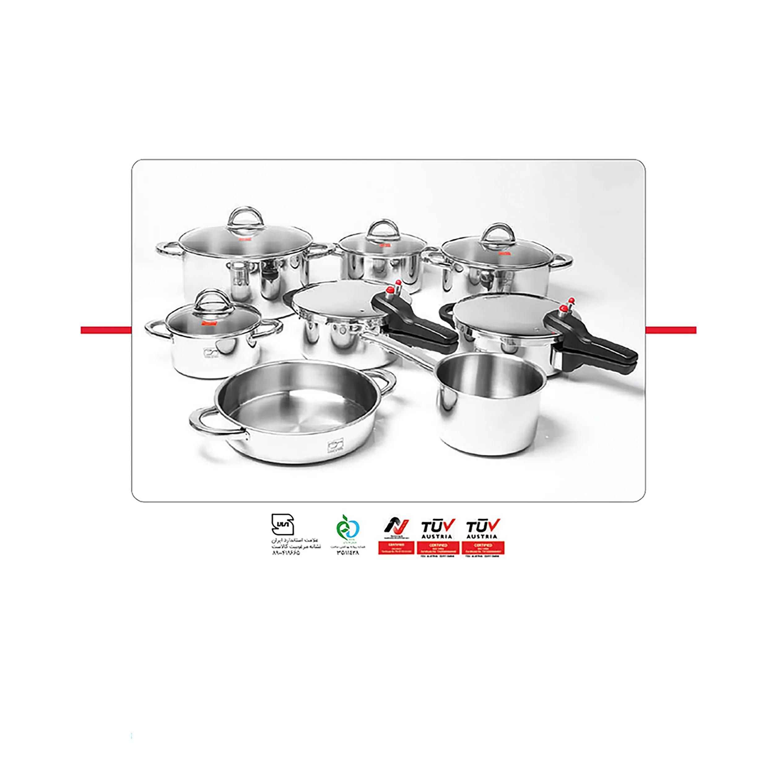 زودپز پارس استیل مدل کف سه لایه گنجایش 4.5 ليتر