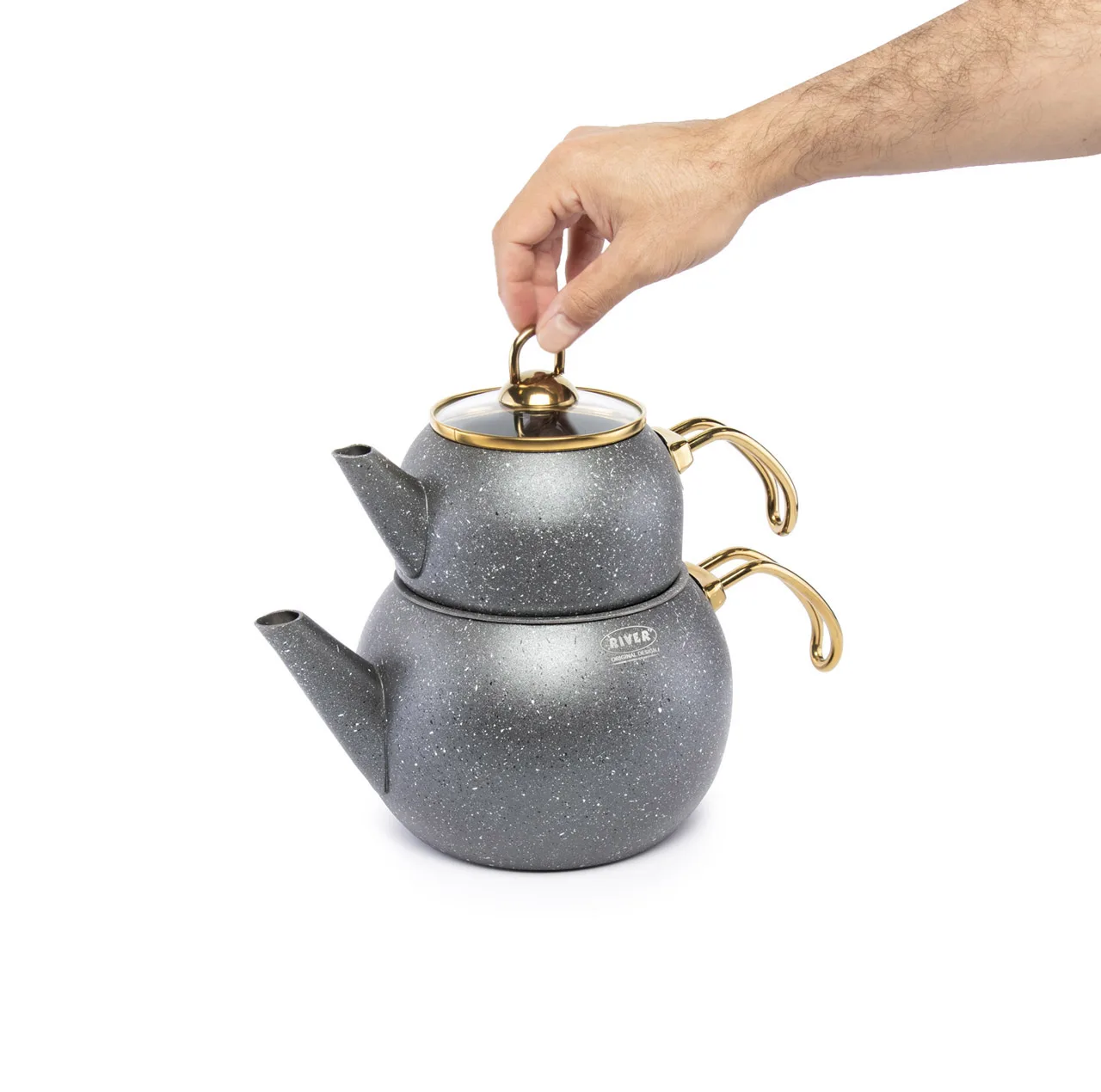 ست کتری و قوری ریور مدل 5856 گنجایش کتری 2.8 لیتر گنجایش قوری 1 لیتر