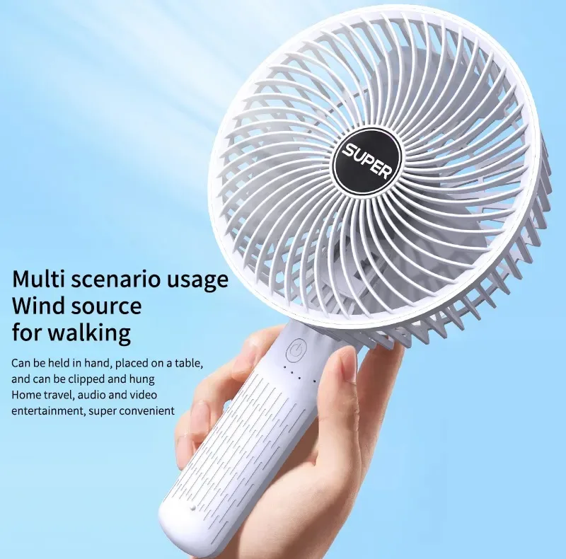 پنکه شارژی مدل Circulation Clamp Fan ظرفیت 1200 میلی آمپر ساعت