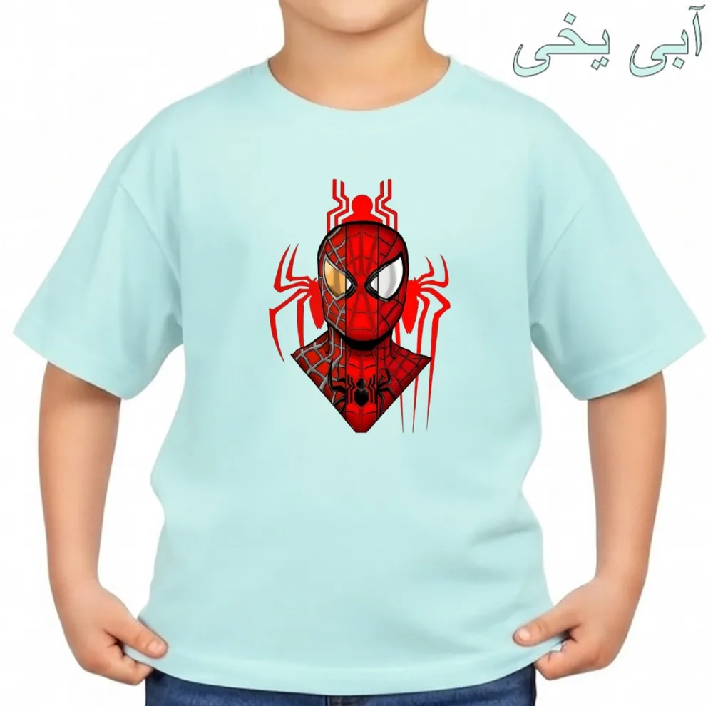 تیشرت آستین کوتاه بچگانه مدل مرد عنکبوتی کد v1