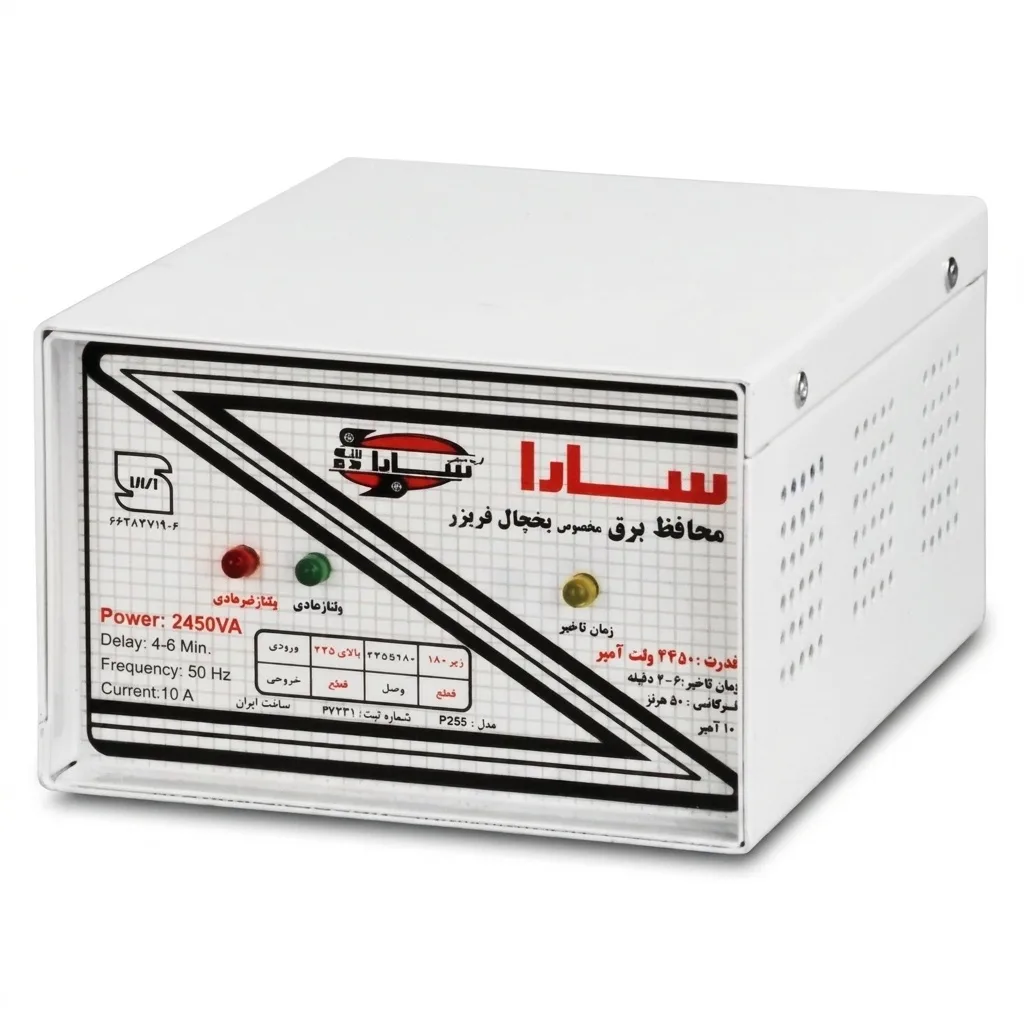 محافظ ولتاژ سارا مدل P255 مخصوص یخچال