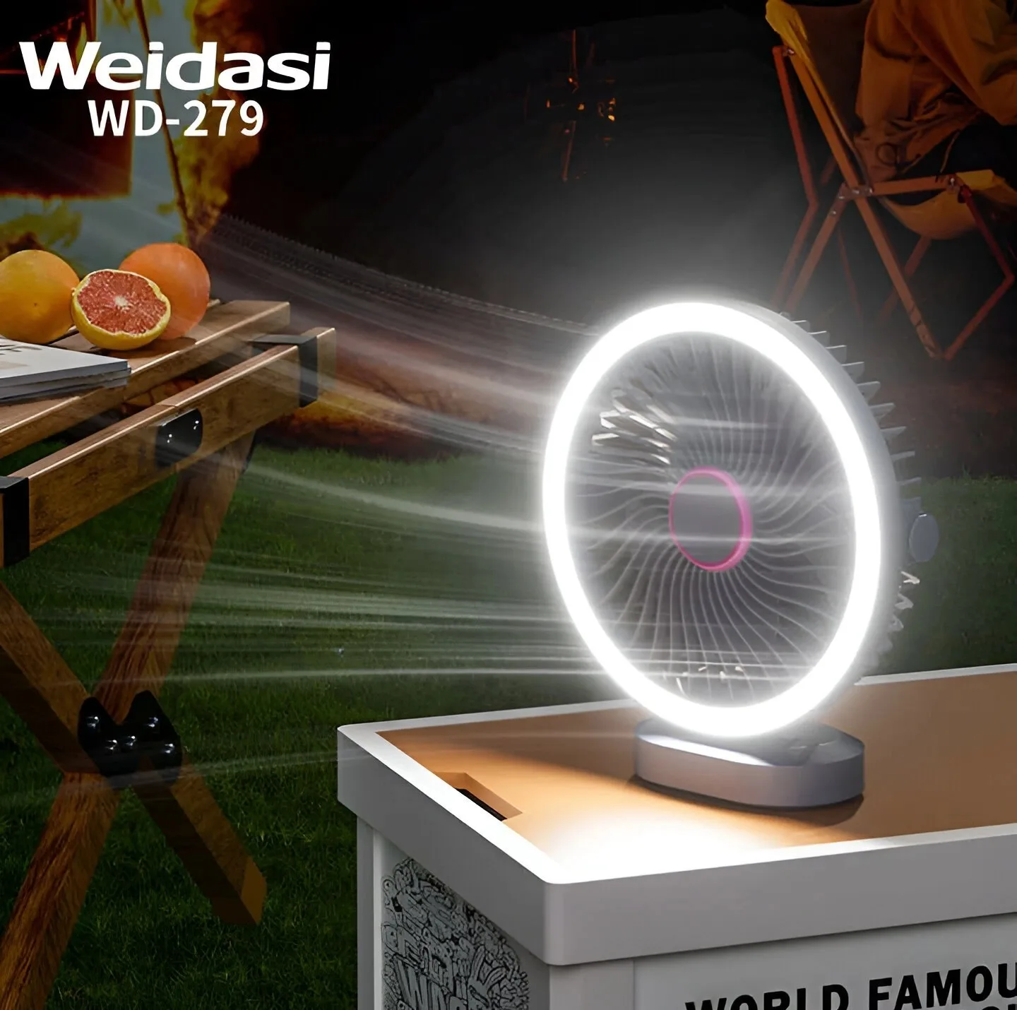 پنکه رومیزی مدل WD-279 ظرفیت 2400 میلی آمپر بر ساعت