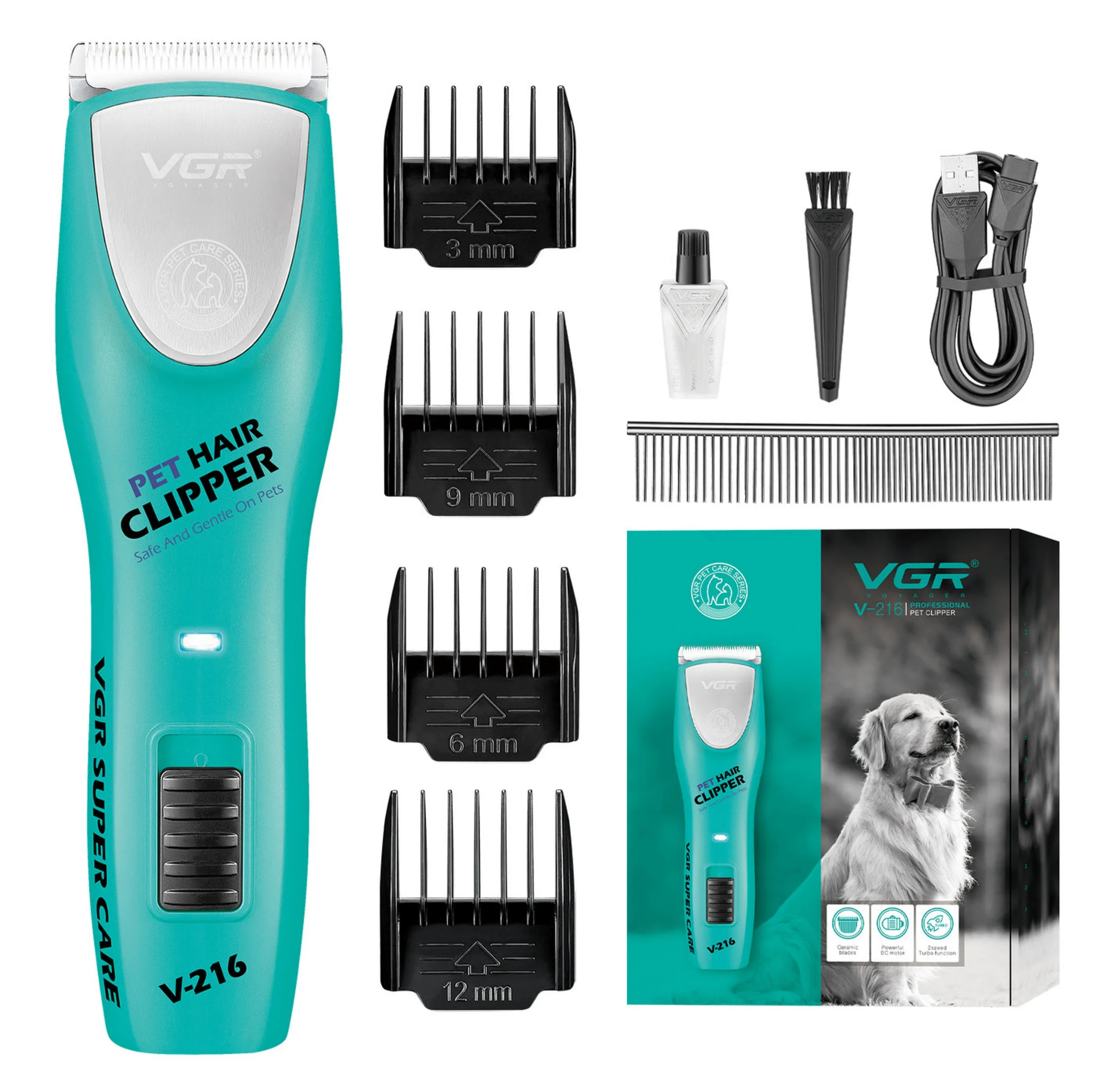 ماشین اصلاح موی حیوانات وی جی ار مدل V-216