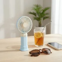پنکه شارژی مدل Rechargeable Handheld Mini Fan ظرفیت 300 میلی آمپر ساعت