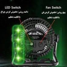 پنکه شارژی موبایل فن مدل X41 ظرفیت 2000 میلی آمپر ساعت